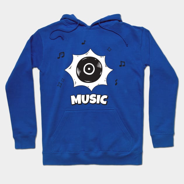 Music Makes Life Happy Hoodie by Robiart